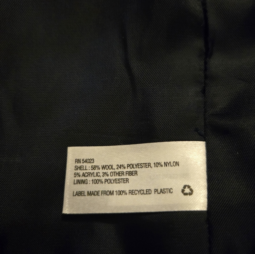 GAP Wool Blend Dark Blue Moto Jacket With Zippers Medium - Picture 5 of 10